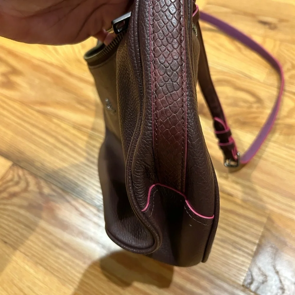 Coach Harley East Purple Snake Hobo Bag